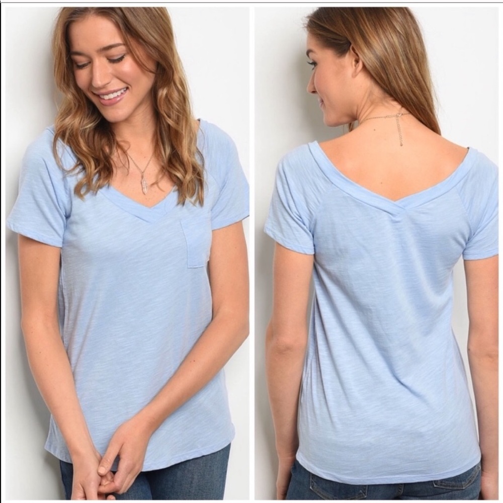 Blue pocket tee